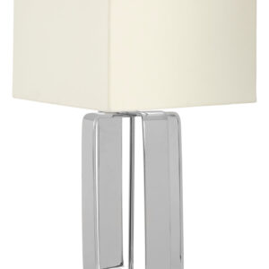 Argent Table Lamp with Cream Shade
