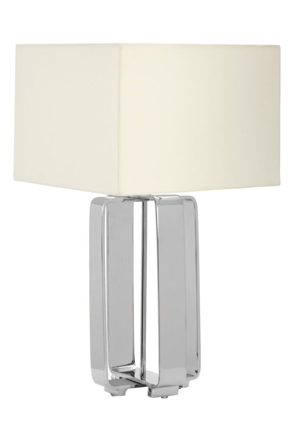 Argent Table Lamp with Cream Shade