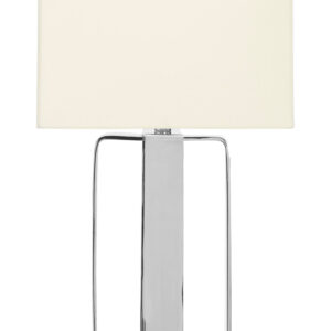 Argent Table Lamp with Cream Shade