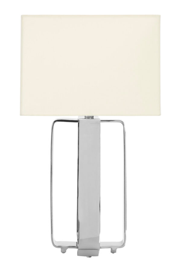 Argent Table Lamp with Cream Shade