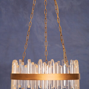Lustra Acrylic Chandelier with Copper Band
