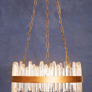 Lustra Acrylic Chandelier with Copper Band