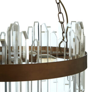 Lustra Acrylic Chandelier with Copper Band