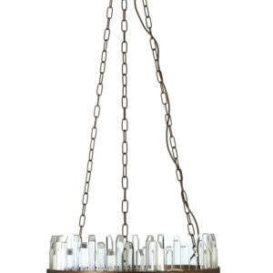 Lustra Acrylic Chandelier with Copper Band