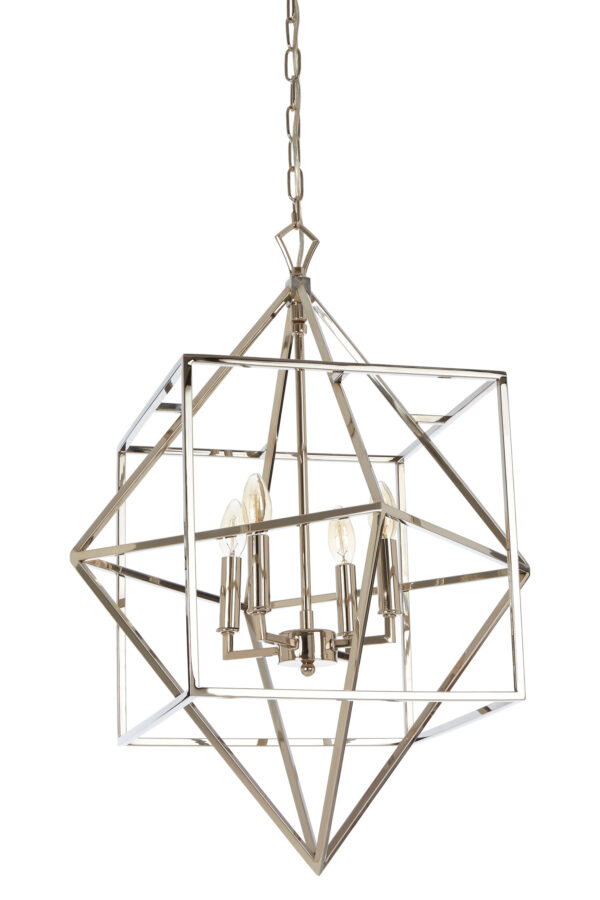 Kamara Nickel Finish Geometric Pendant Light