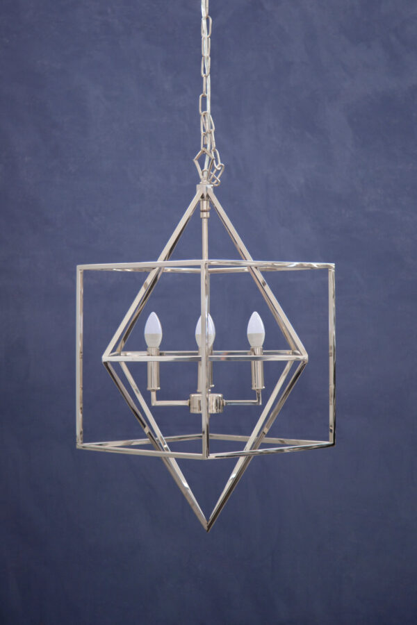 Kamara Nickel Finish Geometric Pendant Light