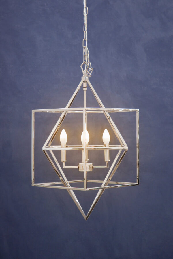 Kamara Nickel Finish Geometric Pendant Light