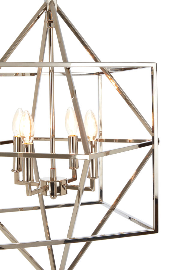 Kamara Nickel Finish Geometric Pendant Light