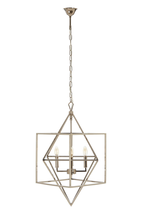 Kamara Nickel Finish Geometric Pendant Light