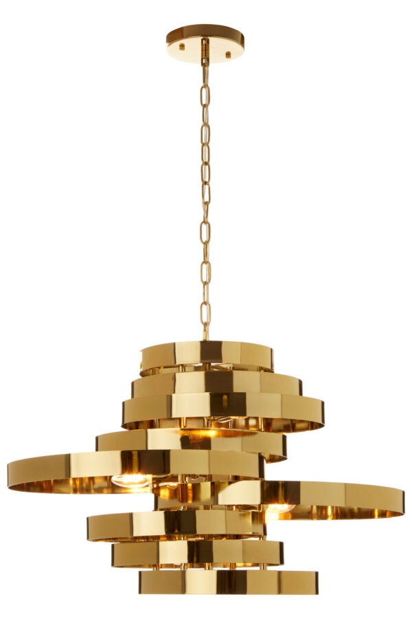Alana 5 Bulb Gold Finish Pendant Lamp