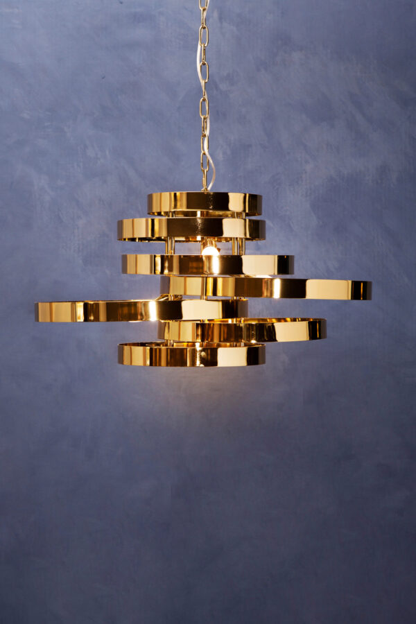 Alana 5 Bulb Gold Finish Pendant Lamp