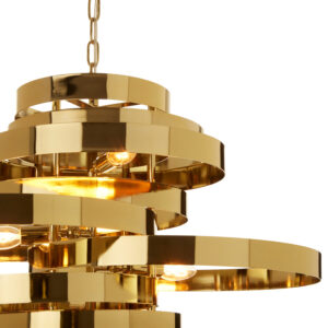 Alana 5 Bulb Gold Finish Pendant Lamp