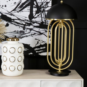 Metropolis Table Lamp With Black Shade