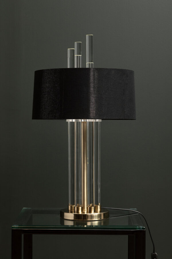 Midas Brass Base Glass Table Lamp