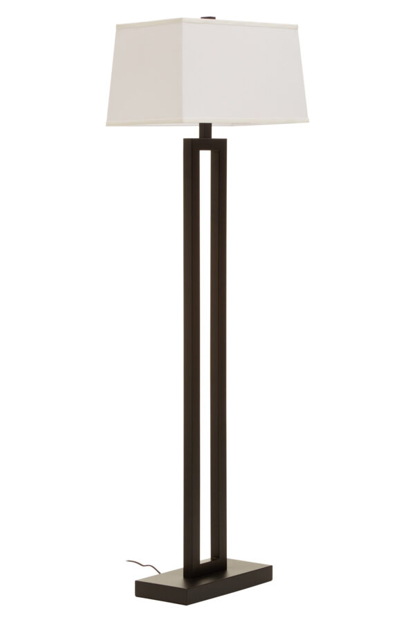 Leora Black and White Floor Lamp