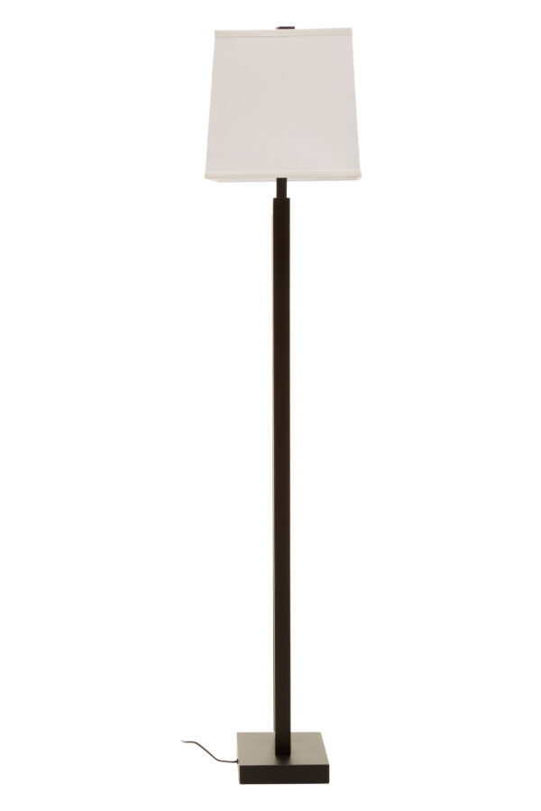 Leora Black and White Floor Lamp