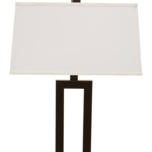Leora Black and White Floor Lamp