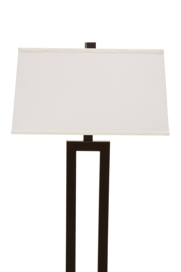 Leora Black and White Floor Lamp