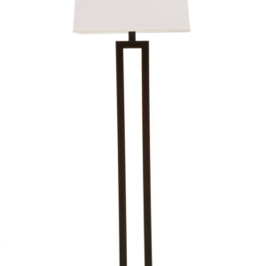 Leora Black and White Floor Lamp