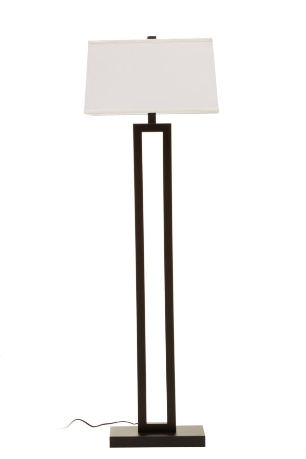 Leora Black and White Floor Lamp