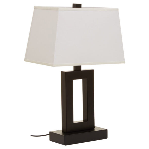 Leora Black and White Table Lamp