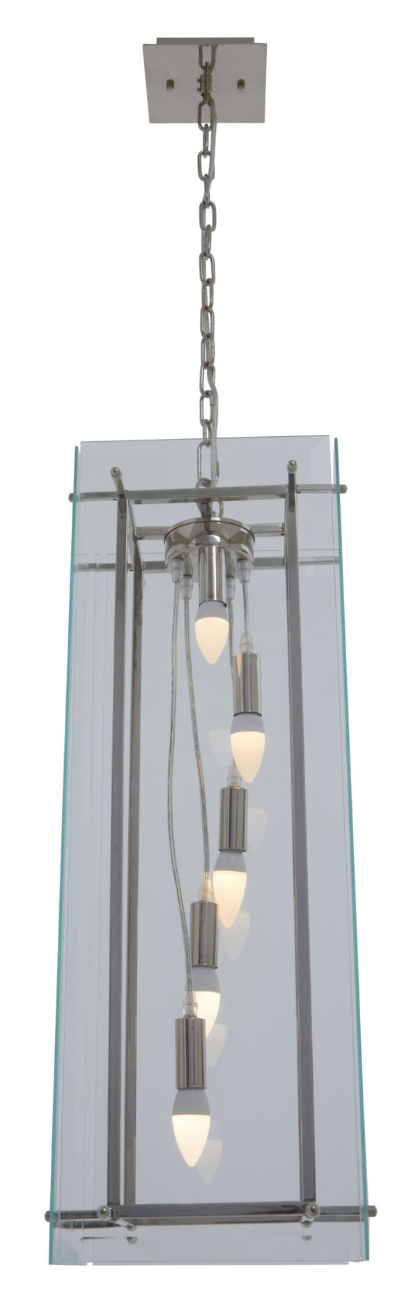 Claridge Five Bulb Glass Pendant Light