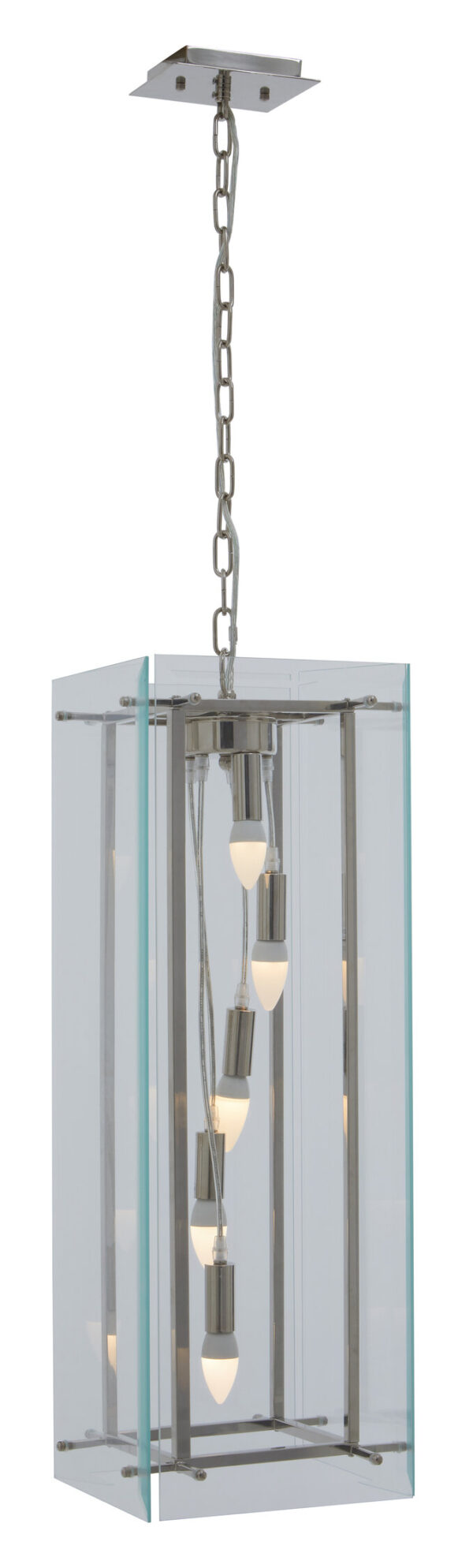Claridge Five Bulb Glass Pendant Light