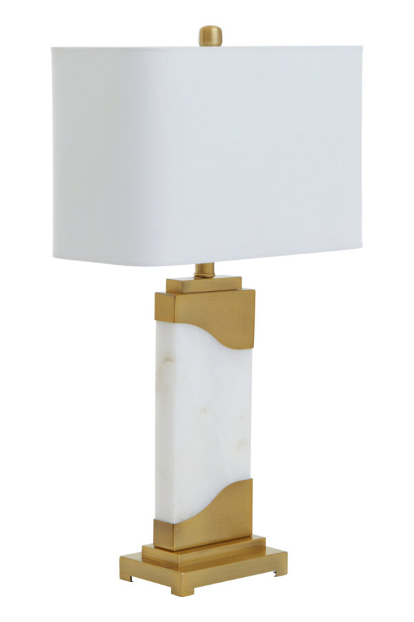Edith Table Lamp in White Marble and Gold