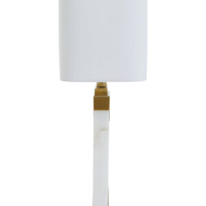 Edith Table Lamp in White Marble and Gold
