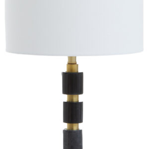 Elin Black Marble and Brushed Gold Table Lamp