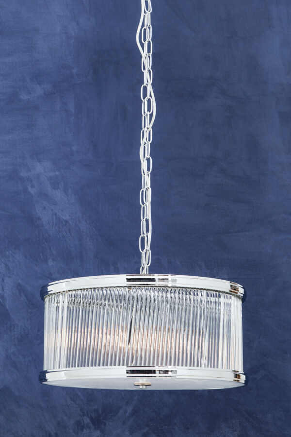 Kensington Townhouse Nickel Pendant Light
