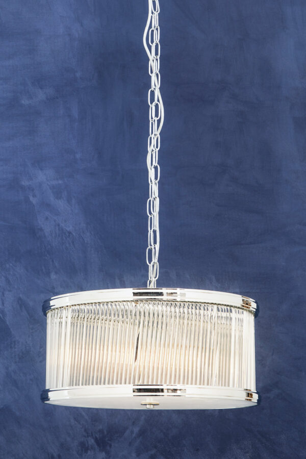 Kensington Townhouse Nickel Pendant Light
