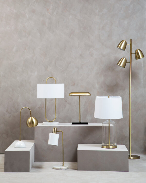 Newton Brass Finish Desk Lamp