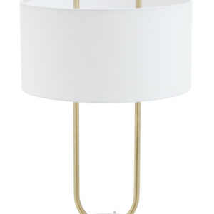 Nolan White Fabric Shade Table Lamp