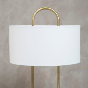 Nolan White Fabric Shade Table Lamp