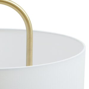 Nolan White Fabric Shade Table Lamp
