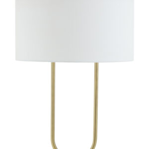Nolan White Fabric Shade Table Lamp