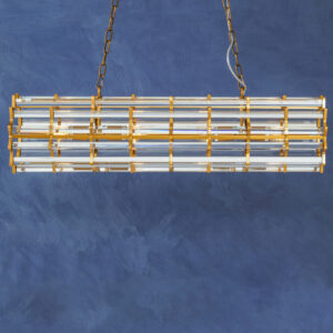 Karli Brass Eight Bulb Pendant Light