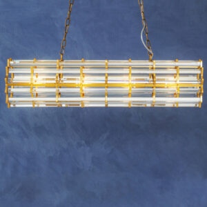 Karli Brass Eight Bulb Pendant Light