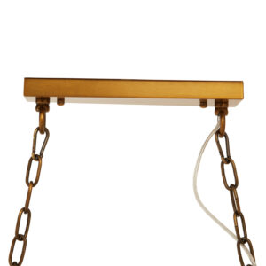 Karli Brass Eight Bulb Pendant Light