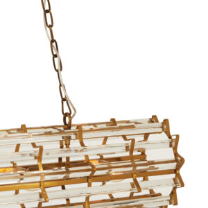 Karli Brass Eight Bulb Pendant Light