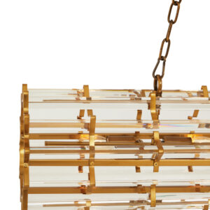 Karli Brass Eight Bulb Pendant Light