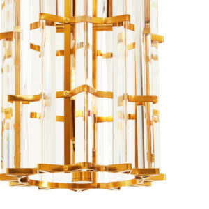 Karli Brass Finish Small Vertical Pendant Light