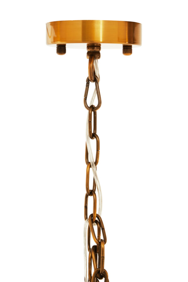 Karli Brass Finish Small Vertical Pendant Light