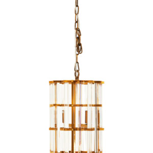 Karli Brass Finish Small Vertical Pendant Light