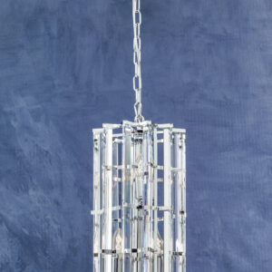 Karli Chrome Finish Small Vertical Pendant Light