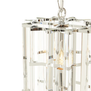 Karli Chrome Finish Small Vertical Pendant Light