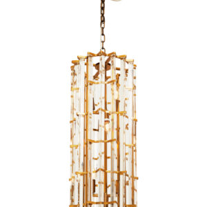 Karli Brass Finish Vertical Large Pendant Light