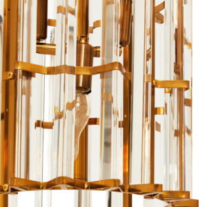 Karli Brass Finish Vertical Large Pendant Light