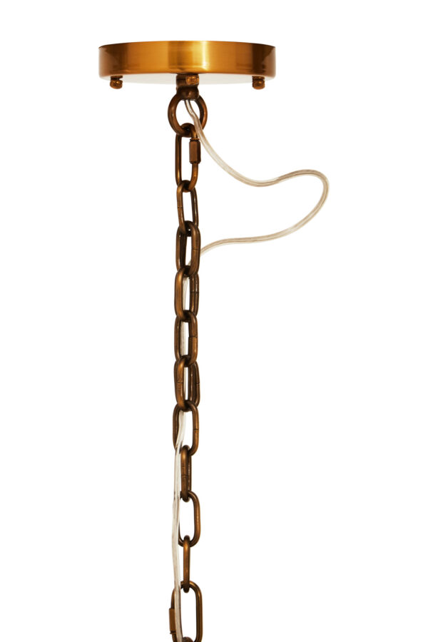 Karli Brass Finish Vertical Large Pendant Light